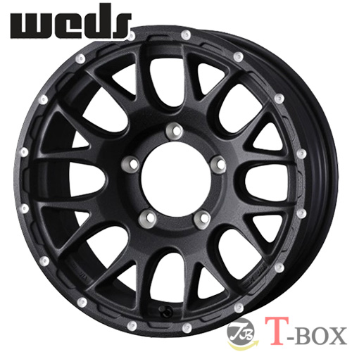 (単品1本価格) 16インチ 5.5J 5/139.7 ウェッズ ウェッズアドベンチャー マッドヴァンス 08 ( FLINT BLACK)