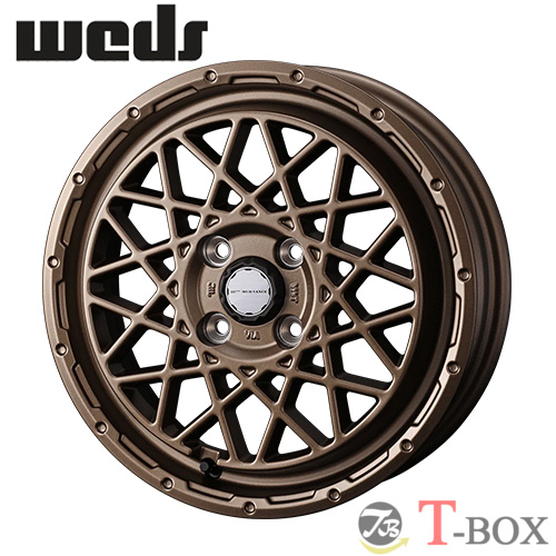 (単品1本価格) 14インチ 5.0J 4/100 ウェッズ ウェッズアドベンチャー マッドヴァンス 09 (MAT BRONZE) プロボックス、サクシード他