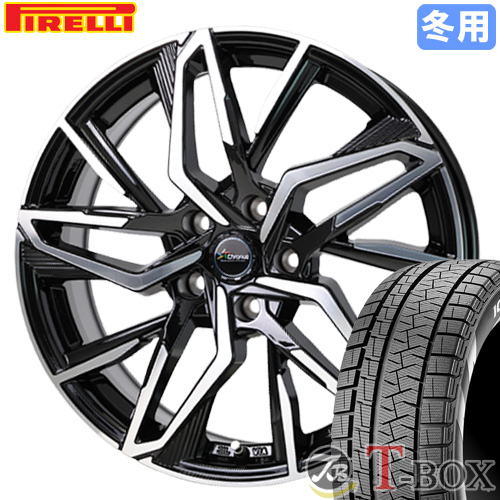 【フィット GE】 スタッドレスタイヤ ホイール 4本セット 175/65R14 ピレリ アイスアシンメトリコ プラス クロノス CH-112  14インチ