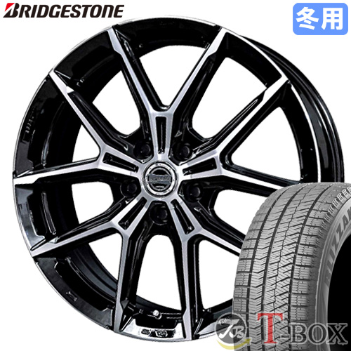 スタッドレスタイヤ ホイール 4本セット 225/55R17 ブリヂストン ブリザック VRX2 (ツー) スマック +EK M1 17インチ 7.0 5穴 PCD100 : w17705100 2255517kj : T BOX Auto Parts