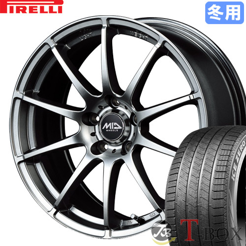 ピレリ　スタッドレス ICE ZERO 225/50R17 ホイールセット4本 ICE ASIMMETRICO 【WRX S4 VBH】 スタッドレスタイヤ ホイール 4本