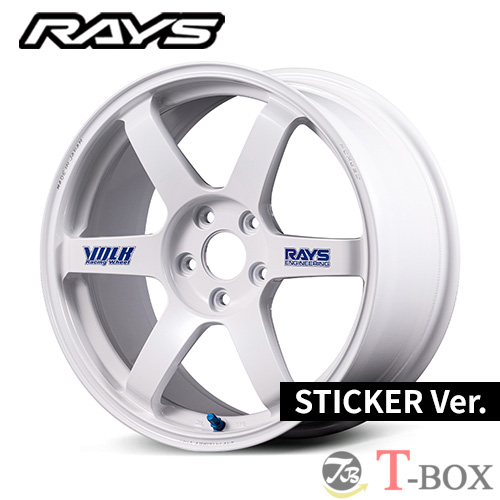 (単品1本価格) 19インチ 9.5J 5/120 レイズ ボルクレーシング TE37 サーガ S-plus 30TH ステッカー Ver (WH)