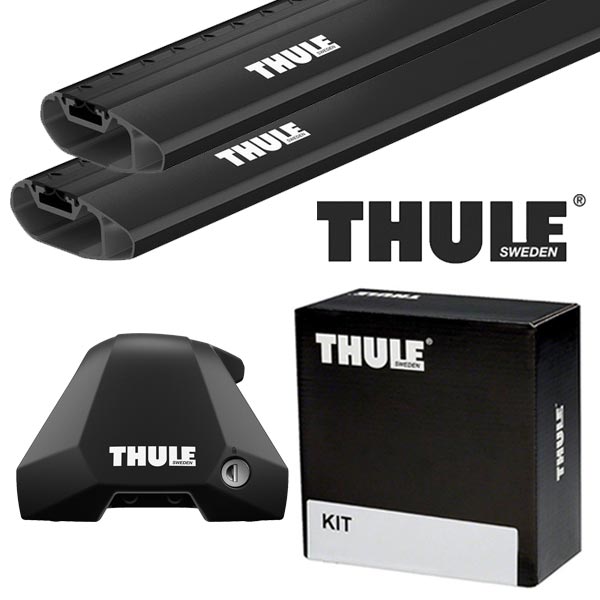 THULE アウディ Q8 e tron ルーフレールなし 23〜 ルーフキャリア取付1台分セット TH7205+TH7215B+THKIT5307 :984 1057bk thulenext:タイヤ1番