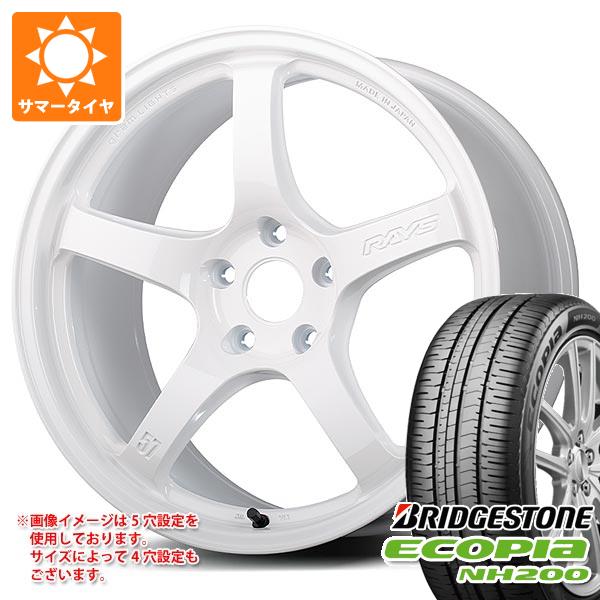 サマータイヤ 225/55R17 97V ブリヂストン エコピア NH200 レイズ グラムライツ 57CR LTD 7.0 17 :57crltd 38117:タイヤ1番