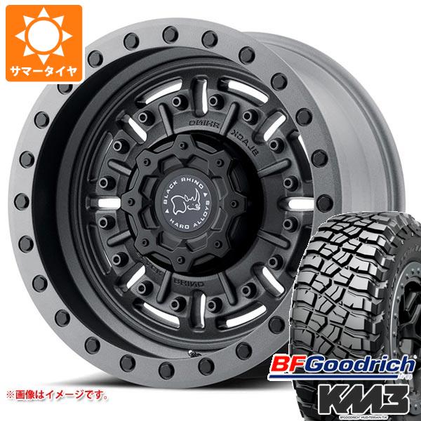 FJクルーザー 10系用 サマータイヤ BFグッドリッチ マッドテレーンT/A KM3 LT265/70R17 121/118Q  ブラックライノ エイブラムス 8.5-17｜tire1ban