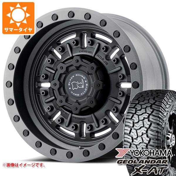 ハイラックス 120系用 サマータイヤ ヨコハマ ジオランダー X-AT G016 265/70R17 115T ブラックレター ブラックライノ エイブラムス 8.5-17｜tire1ban