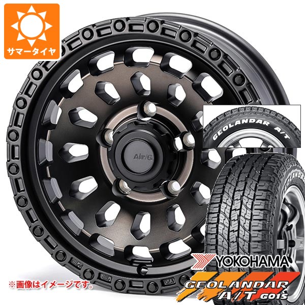 スズキ ジムニーシエラ JB74W用 2026年製 サマータイヤ ヨコハマ ジオランダー A/T G015 185/85R16 105/103N LT ホワイトレター エアージー ヴァルカン 6.0-16