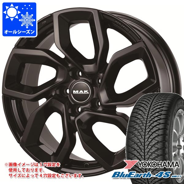 アルファロメオ ステルヴィオ用 オールシーズンタイヤ ヨコハマ ブルーアース4S AW21 235/60R18 107W XL MAK アポロ
