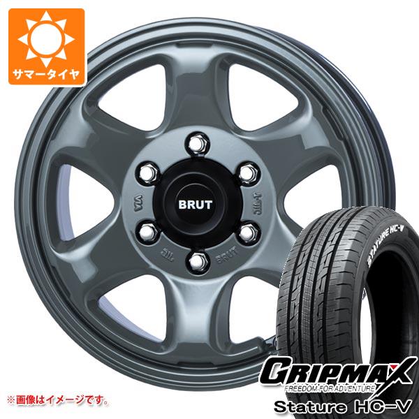 ハイエース 200系用 サマータイヤ グリップマックス スタチャー HC V 215/65R16C 109/107S ホワイトレター ブルート BR 44 6.5 16 :br44cch 39753 t80967yt:タイヤ1番