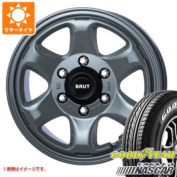 ハイエース 200系用 サマータイヤ グッドイヤー イーグル ＃1 ナスカー 215/60R17C 109/107R ホワイトレター ブルート BR 44 7.5 17 :br44cch 14403 t80968yt:タイヤ1番