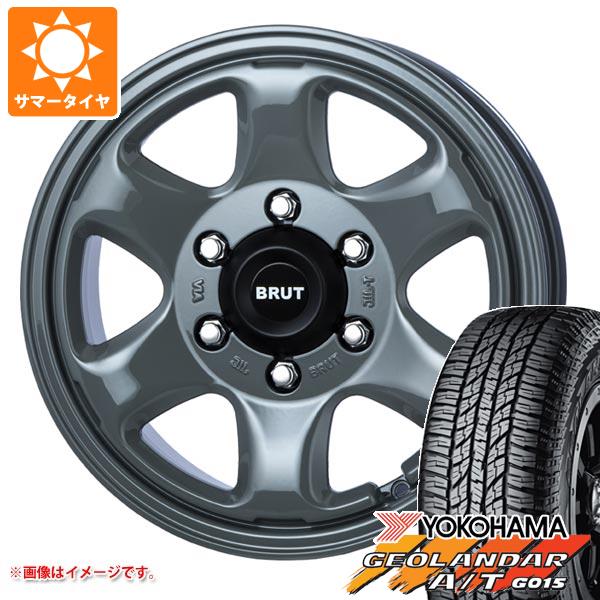 ハイエース 200系用 サマータイヤ ヨコハマ ジオランダー A/T G015 215/70R16 100H ブラックレター ブルート BR 44 6.5 16 :br44cch 25581 t80971yt:タイヤ1番