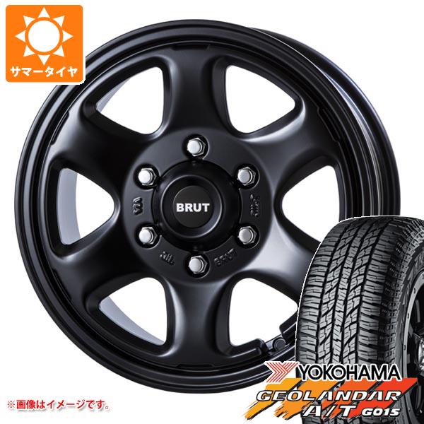 ハイエース 200系用 サマータイヤ ヨコハマ ジオランダー A/T G015 215/70R16 100H ブラックレター ブルート BR 44 6.5 16 :br44mbh 25581 t80971yt:タイヤ1番