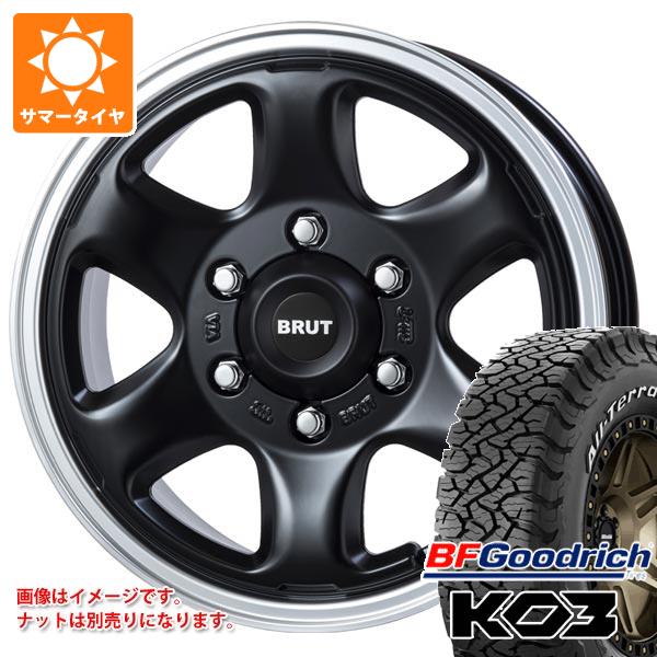 トヨタ ハイエース 200系用 2026年製 サマータイヤ BFグッドリッチ オールテレーンT/A KO3 LT215/70R16 100/97S ホワイトレター ブルート BR-44 6.5-16