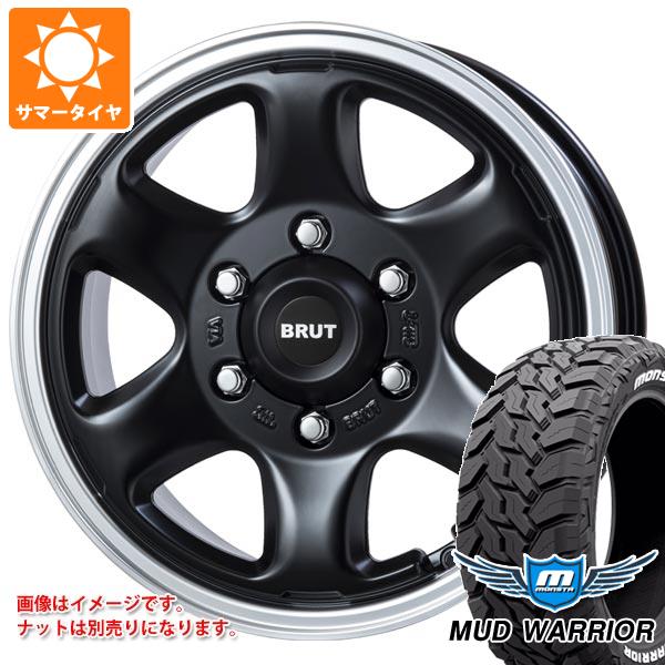 トヨタ ハイエース 200系用 サマータイヤ モンスタ マッドウォーリアー LT215/70R16 107/105Q ホワイトレター ブルート BR-44 6.5-16