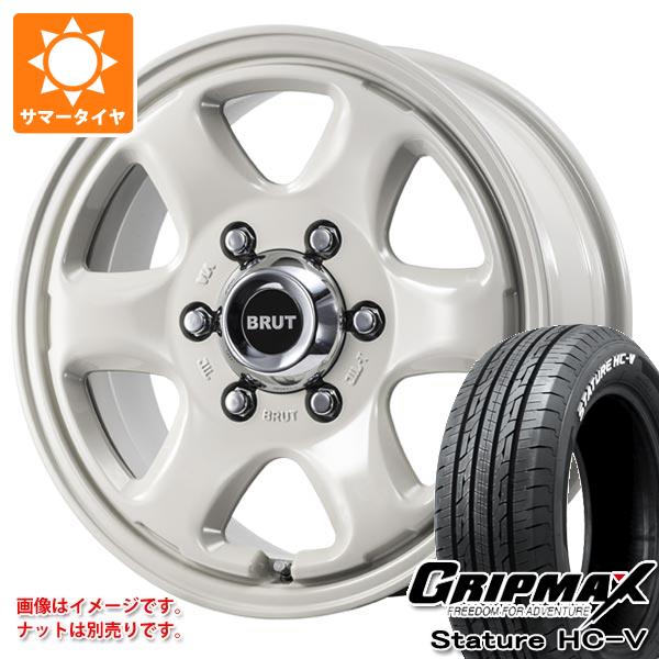 ハイエース 200系用 サマータイヤ グリップマックス スタチャー HC V 215/65R16C 109/107S ホワイトレター ブルート BR 44 6.5 16 :br44swh 39753 t80967yt:タイヤ1番