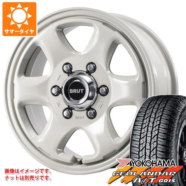 ハイエース 200系用 サマータイヤ ヨコハマ ジオランダー A/T G015 215/70R16 100H ブラックレター ブルート BR 44 6.5 16 :br44swh 25581 t80971yt:タイヤ1番