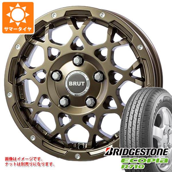 タウンエース バン 400系後期用 サマータイヤ ブリヂストン エコピア R710 165/80R14 97/95N (165R14 8PR相当) ブルート BR-55 5.0-14｜tire1ban