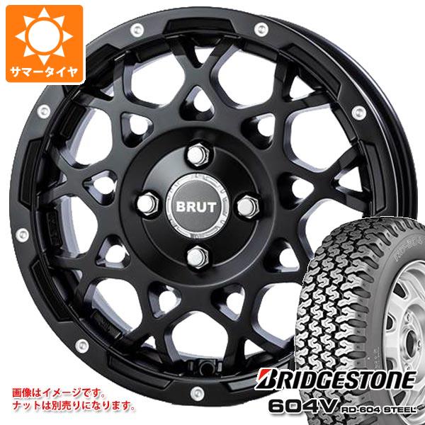 ハイゼットトラック S500系用 サマータイヤ ブリヂストン 604V RD-604 スチール 165R14 8PR (165/80R14 97/95N相当) ブルート BR-55 5.0-14｜tire1ban