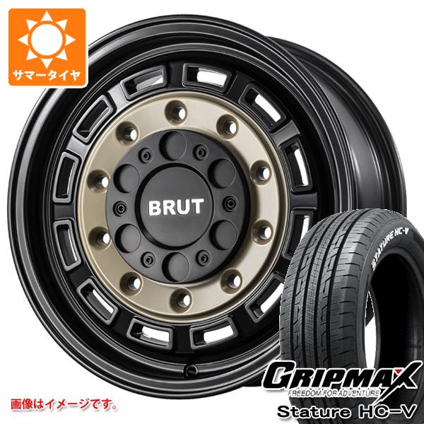 ハイエース 200系用 サマータイヤ グリップマックス スタチャー HC V 215/65R16C 109/107S ホワイトレター ブルート BR 70 6.5 16 :br70bbh 39753 t80967yt:タイヤ1番