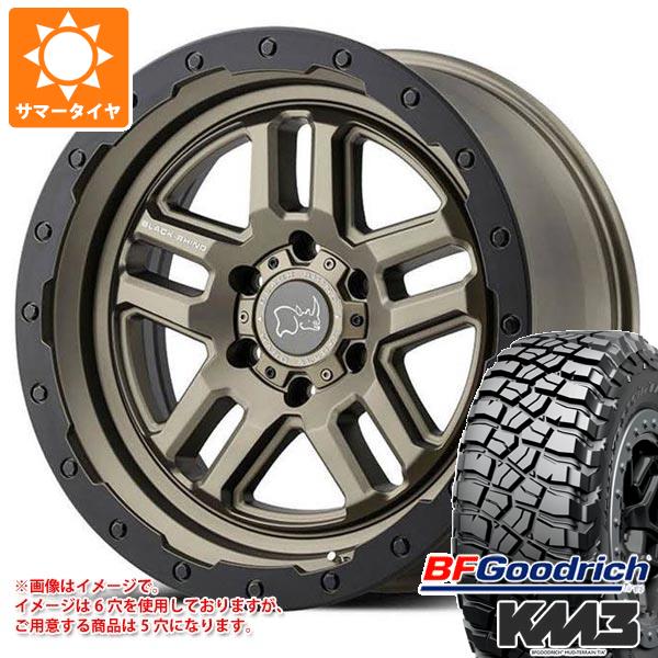 5本セット ジープ ラングラー JK/JL系用 サマータイヤ BFグッドリッチ マッドテレーンT/A KM3 35x12.50R17LT 121Q ブラックライノ バーストウ :brbtbrw 27563 j27123p 5:タイヤ1番