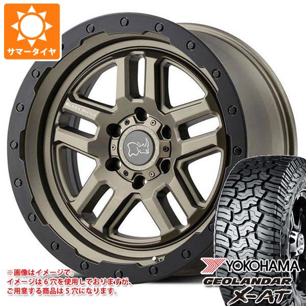 5本セット ジープ ラングラー JK/JL系用 サマータイヤ ヨコハマ ジオランダー X AT G016 LT285/70R17 121/118Q ブラックレター ブラックライノ バーストウ : brbtbrw 41326 j27121p 5 : タイヤ1番