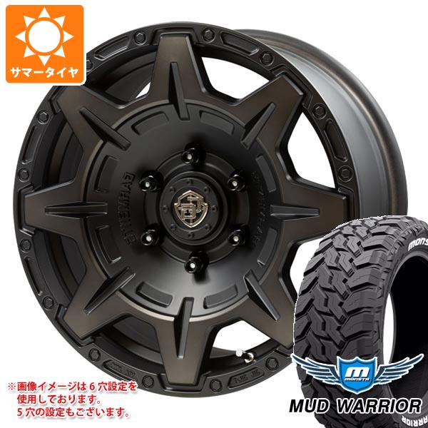 5本セット FJクルーザー 10系用 サマータイヤ モンスタ マッドウォーリアー LT265/70R17 121/118Q ホワイトレター クロスオーバーガーメンツ スタイルM 8.0 17 :cgsm 34779 t801004yt 5:タイヤ1番