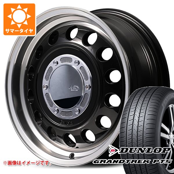 5本セット スズキ ジムニー用 サマータイヤ ダンロップ グラントレック PT5 175/80R16 91S ガルシア シスコ タイプ2 5.5-16
