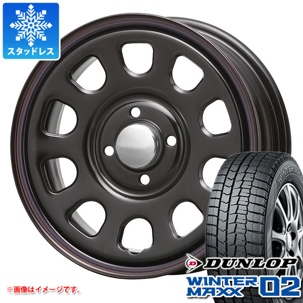 スタッドレスタイヤ ダンロップ ウインターマックス02 WM02 155/55R14 69Q MLJ デイトナ SS 5.0-14