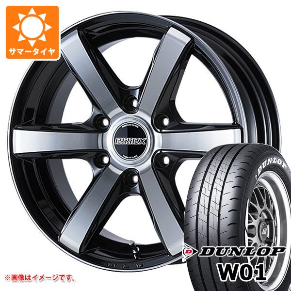 トヨタ ハイエース 200系用 サマータイヤ ダンロップ W01 215/60R17C 109/107N ホワイトレター エセックス EC 6.5-17