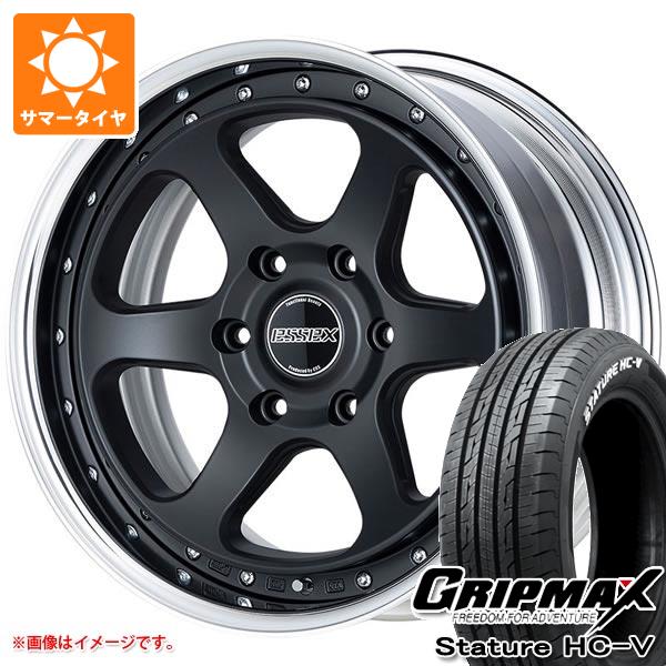 トヨタ ハイエース 200系用 サマータイヤ グリップマックス スタチャー HC-V 225/50R18C 107/105T ホワイトレター エセックス EL 2P 7.0-18