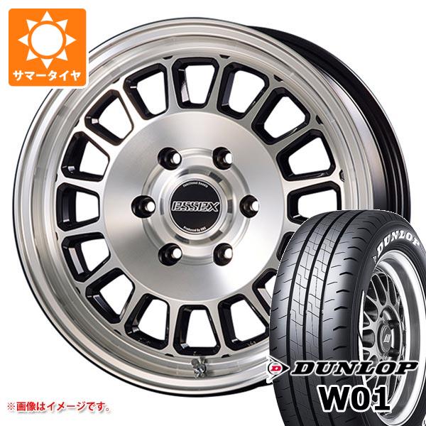 トヨタ ハイエース 200系用 サマータイヤ ダンロップ W01 215/60R17C 109/107N ホワイトレター エセックス ENCD 6.5-17