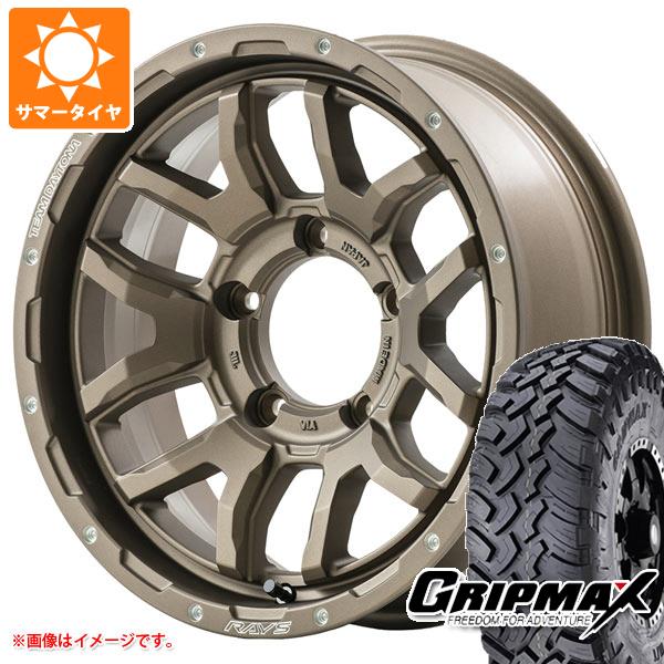 5本セット ジムニーシエラ JB74W用 サマータイヤ グリップマックス M/T LT225/75R16 115/112Q アウトラインホワイトレター レイズ デイトナ F6 ブースト 6.0-16