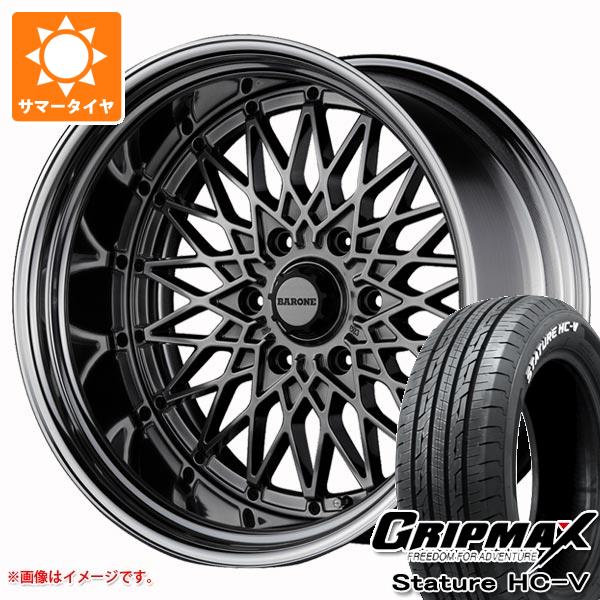 ハイエース 200系用 サマータイヤ グリップマックス スタチャー HC-V 215/65R16C 109/107S ホワイトレター ファブレス ヴァローネ RM-6 6.5-16