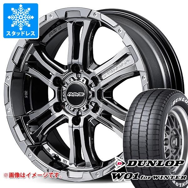 トヨタ ハイエース 200系用 スタッドレス ダンロップ W01 for ウィンター 215/65R16C 109/107N ホワイトレター レイズ FDX-AG