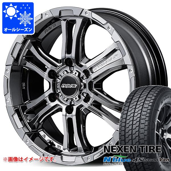 ニッサン NV350キャラバン E26用 オールシーズンタイヤ ネクセン エヌブルー 4シーズン バン 215/65R16 109/107T レイズ FDX-AG 6.5-16