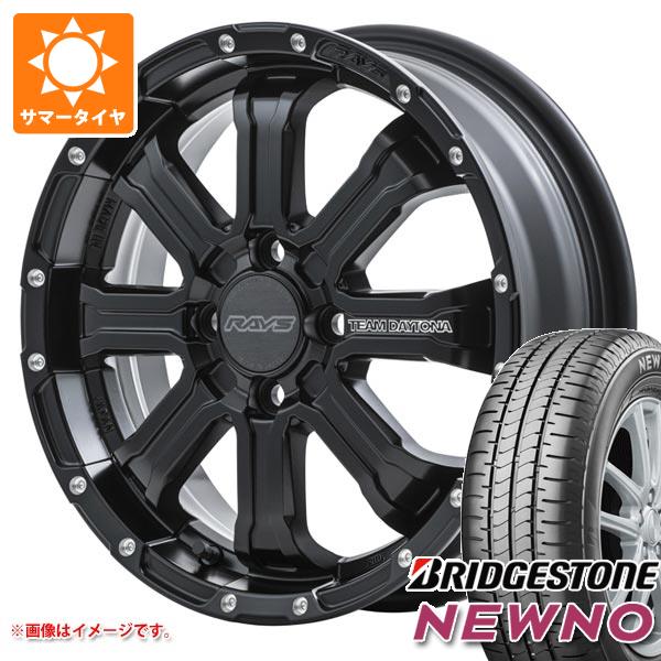 エブリイワゴン DA17W用 2024年製 サマータイヤ ブリヂストン ニューノ 165/65R15 81S  レイズ デイトナ FDX-K 5.0-15｜tire1ban