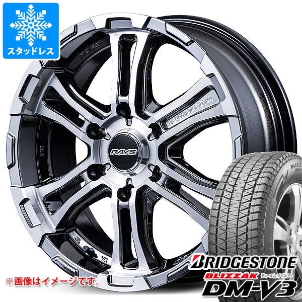 トヨタ ハイエース 200系用 スタッドレス ブリヂストン ブリザック DM-V3 215/70R16 100Q レイズ FDX-SG