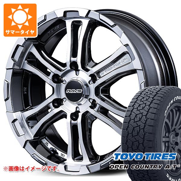 トヨタ ハイエース 200系用 サマータイヤ トーヨー オープンカントリー A/T3 215/60R17C 109/107R ホワイトレター レイズ FDX-SG 6.5-17