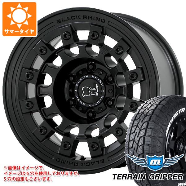 5本セット ジープ ラングラー JK/JL系用 サマータイヤ モンスタ テレーングリッパー 265/70R17 115T ホワイトレター ブラックライノ フジ