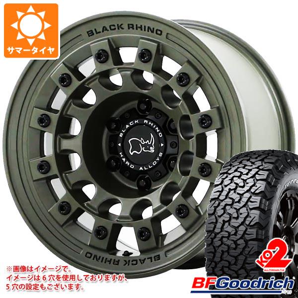 デリカD:5用 サマータイヤ BFグッドリッチ オールテレーンT/A KO2 LT225/65R17 107/103S ブラックレター ブラックライノ フジ 8.0-17｜tire1ban