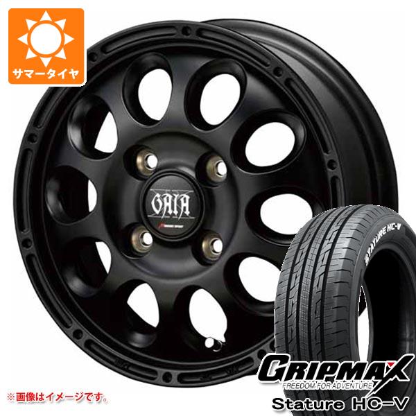 エブリイバン DA17V用 サマータイヤ グリップマックス スタチャー HC-V 145/80R12 80/78Q ホワイトレター ガイア クロス 3.5-12