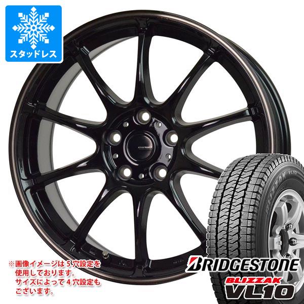 スタッドレスタイヤ ブリヂストン ブリザック VL10 145/80R12 80/78N (145R12 6PR相当) ジースピード P-07 4.0-12