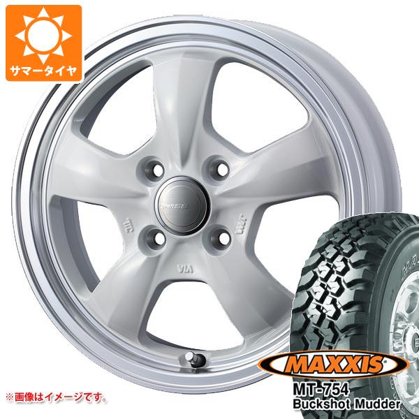 ハスラー用 2026年製 サマータイヤ マキシス MT-754 バックショットマッダー 195R14C 106/104R 8PR アウトラインホワイトレター グラフト 5S 4.5-14