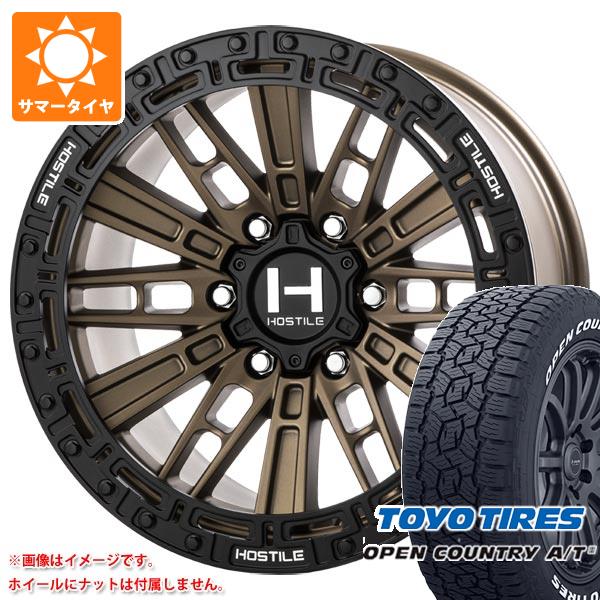 ランドクルーザー プラド 150系用 サマータイヤ トーヨー オープンカントリー A/T3 265/70R17 115T ホワイトレター ホスタイル H129 モハベ 9.0 17 :h129b6 41270 t80987yt:タイヤ1番