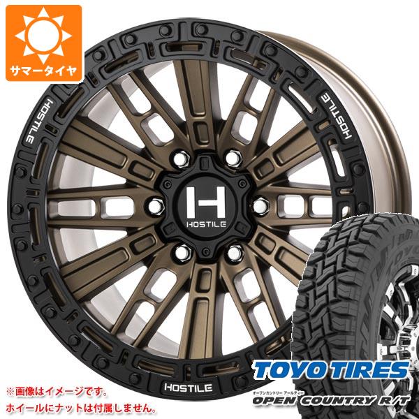 ランドクルーザー プラド 150系用 サマータイヤ トーヨー オープンカントリー R/T LT285/70R17 116/113Q ホワイトレター HOSTILE H129 モハベ 9.0 17 :h129b6 35680 t80988yt:タイヤ1番