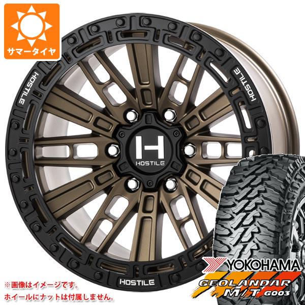 ランドクルーザー プラド 150系用 サマータイヤ ヨコハマ ジオランダー M/T G003 LT285/70R17 121/118Q HOSTILE H129 モハベ 9.0 17 :h129b6 25911 t80988yt:タイヤ1番