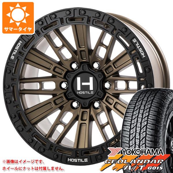 FJクルーザー 10系用 サマータイヤ ヨコハマ ジオランダー A/T G015 P285/70R17 117T アウトラインホワイトレター HOSTILE H129 モハベ 9.0 17 :h129b6 39676 t801005yt:タイヤ1番