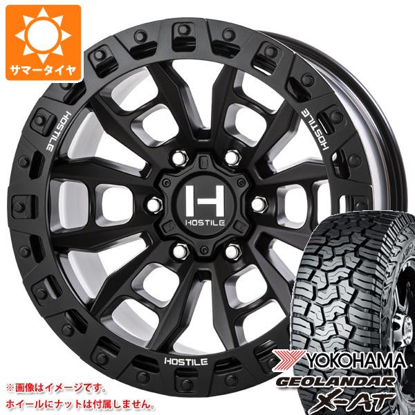 FJクルーザー 10系用 サマータイヤ ヨコハマ ジオランダー X AT G016 LT265/70R17 121/118Q ブラックレター HOSTILE H130 クランドン 9.0 17 :h130a6 33341 t801004yt:タイヤ1番