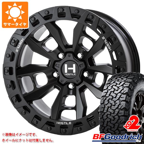 ジープ ラングラー JK/JL系用 2023年製 サマータイヤ BFグッドリッチ オールテレーンT/A KO2 LT285/70R17 121/118R ホワイトレター HOSTILE H130 クランドン :h130aw 19591 j27121p:タイヤ1番