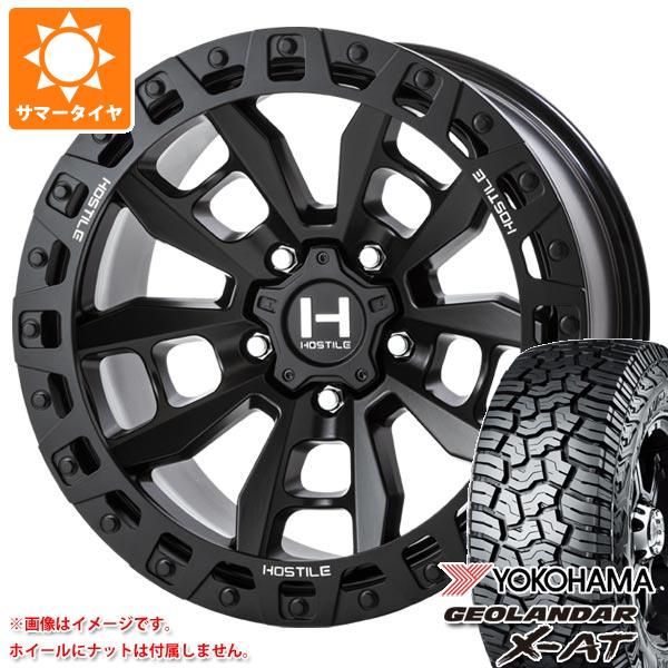 ジープ ラングラー JK/JL系用 2023年製 サマータイヤ ヨコハマ ジオランダー X AT G016 LT295/70R17 121/118Q ブラックレター HOSTILE H130 クランドン :h130aw 33343 j27139p:タイヤ1番